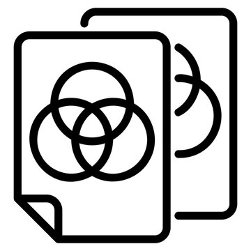 Raw files illustration, outline style