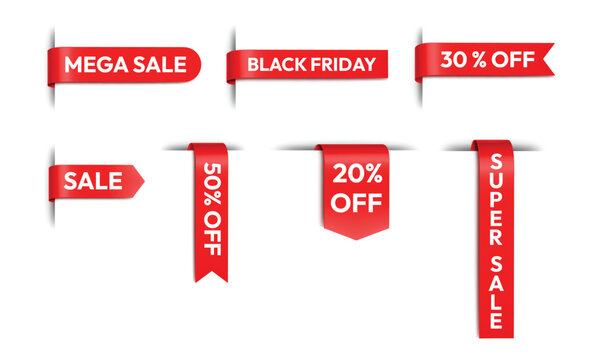 Set of bookmarks with sale announcement.