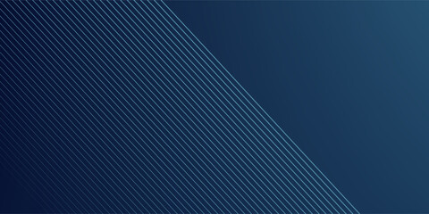 Obraz premium Dark blue background with diagonal blue lines. The background has a sleek, modern style with a smooth blue texture. Modern diagonal striped border background. Blue background vector.