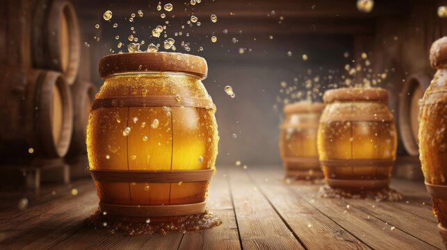 Artisanal Apple Cider Vinegar Production with Fermentation Process in Wooden Barrels