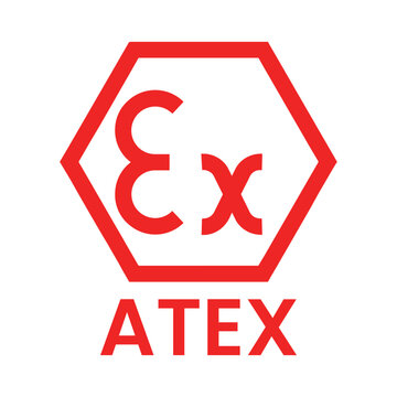 atex- ex red sign vector