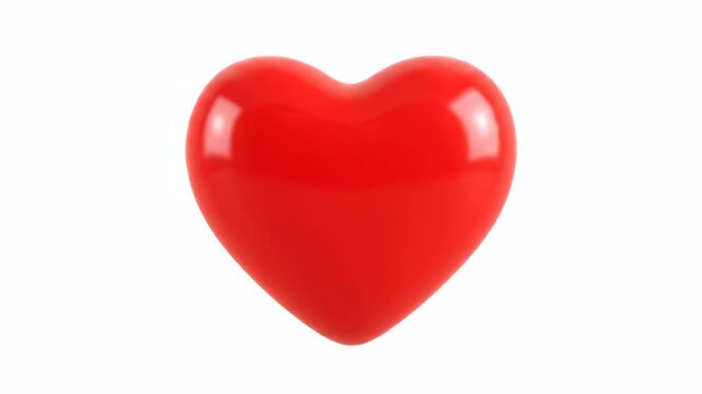 Close up of red heart-shaped object, red heart dynamic background
