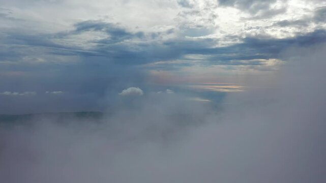 View from Lovcen mountains towards the Adriatic Sea