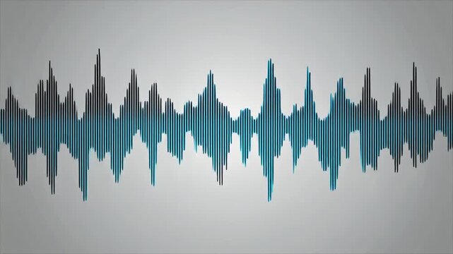 Dynamic Audio Waveform Visualization Isolated on White Background