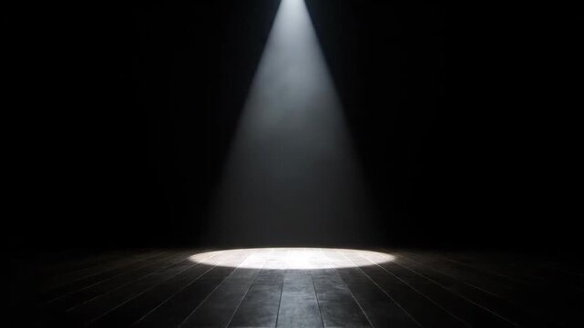 Stage spotlight illuminates the ground scene, stage spotlight effect