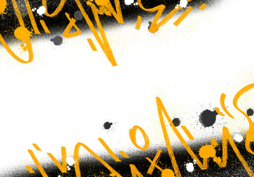 abstract graffiti brush frame png illustration