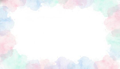 Obraz premium Soft pastel watercolor backgrounds featuring elegant hand-painted textures, gentle color gradients, and clean copy space for creative design projects.