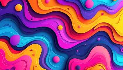 Fototapeta premium Vibrant colorful abstract background design.