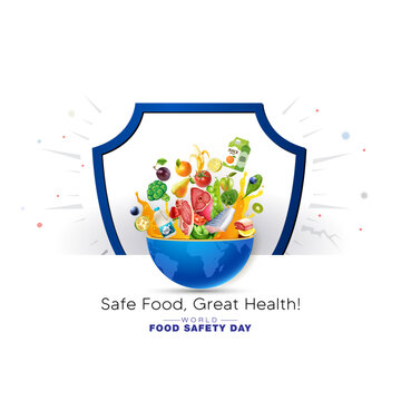 3d Vector illustration for a World Food Safety Day 2026 theme poster.