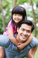 Obraz premium A Happy Childhood Memory with Dad