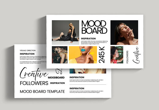 Creative Fashion Mood Board Template Design
