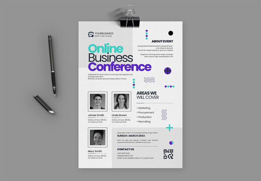 Corporate Business Conference Flyer Template Modern Layout