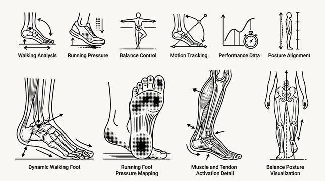 Detailed Biomechanical Analysis of Human Foot and Leg Movement.