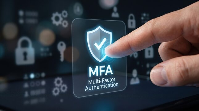 Multi-factor authentication, cybersecurity concept, MFA security, digital protection