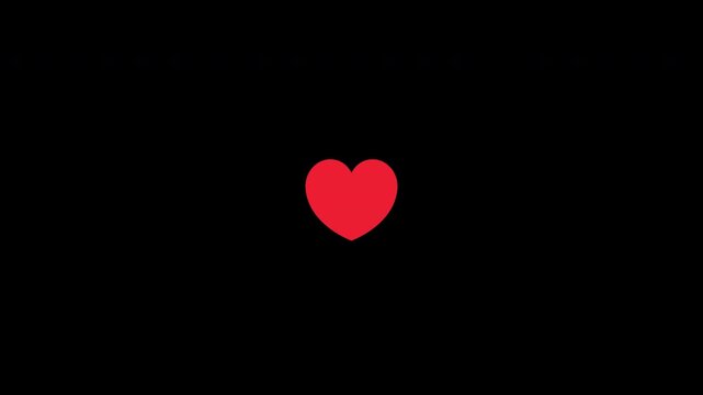 SNS like button heart transition animation from gray to pink with alpha channel