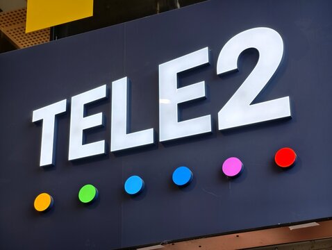 Gothenburg, Sweden-Nov.24th 2025: Tele2 company brand logo