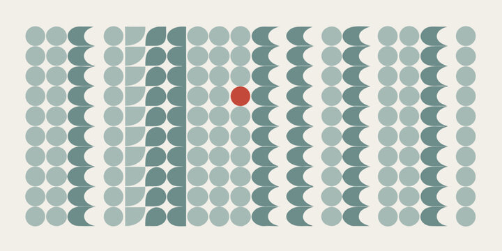 dot grid pattern with red focal point
