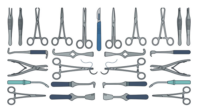 Comprehensive Collection of Surgical Instruments and Medical Tools.