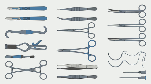 Comprehensive Collection of Surgical Instruments for Medical Procedures.