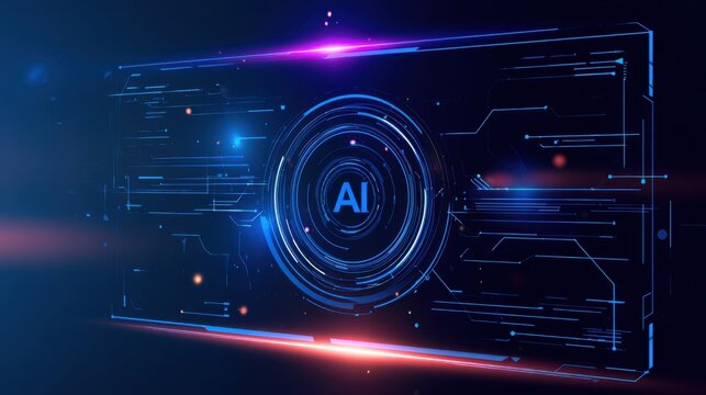 AI automation workflow concept, clean futuristic interface, commercial tech illustration 