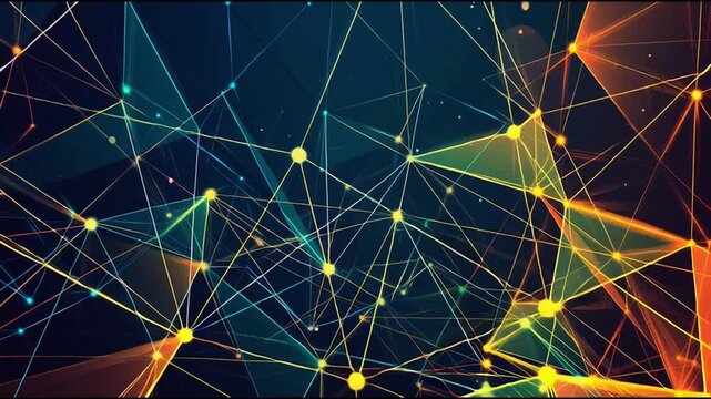Global network on Earth concept Abstract business connection of lines from nodes It is connected to endless nodes and represents the innovation of communication in the networking
