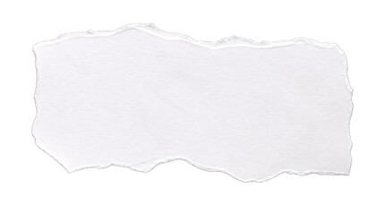Obraz premium Torn piece of white paper isolated on transparent background