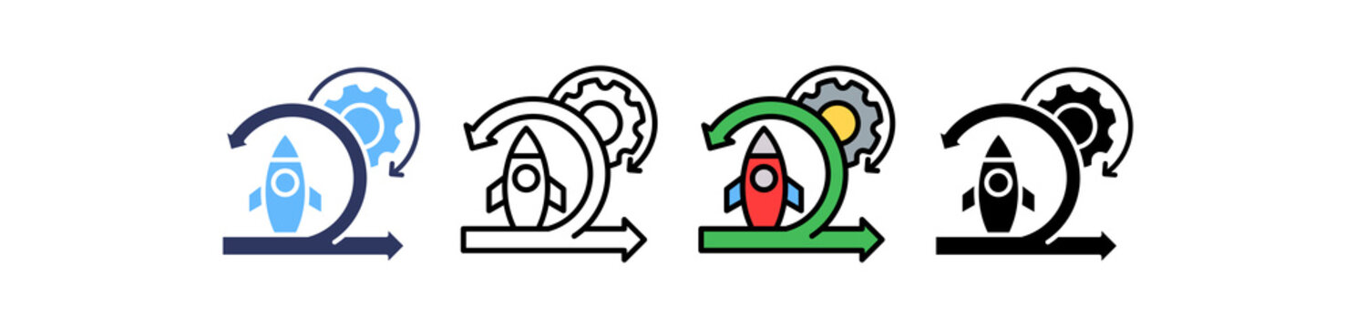 Agile Startup multiple icon