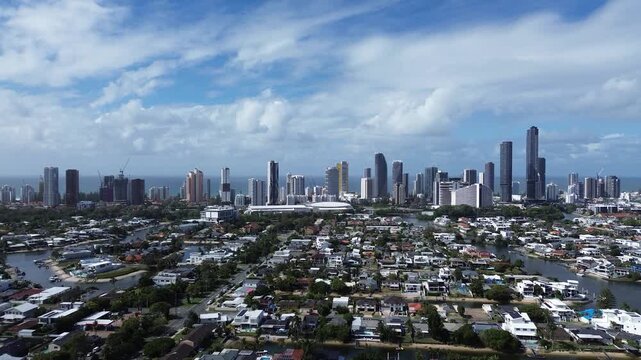 Drone Shot of Gold Coast Canal