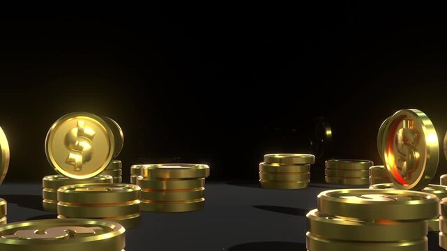 Dollar Coin Background and Loop