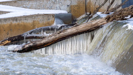waterfall in winter © DCPhotography