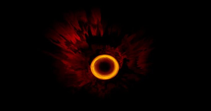 fire portal effect on black background