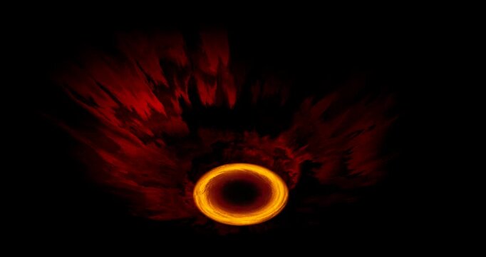 fire portal effect on black background