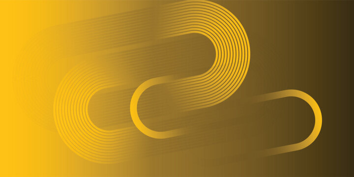 Abstract yellow and gold background with elegant curved parallel lines. Modern retro-futuristic geometric gradient texture for luxury branding, tech banners, and creative digital backdrops.