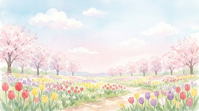 Spring is coming up flowers are ready to simile again colorful garden 