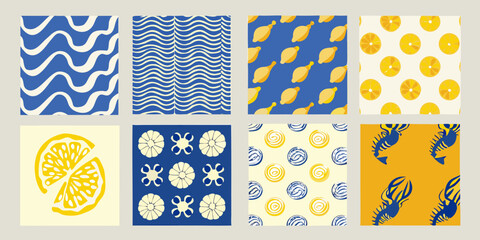summer card templates with vibrant patterns lemon © Rahul