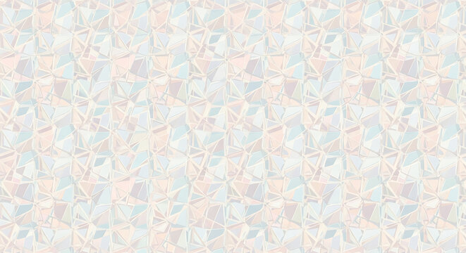 Abstract geometric pattern with soft pastel colors, triangular mosaic texture background