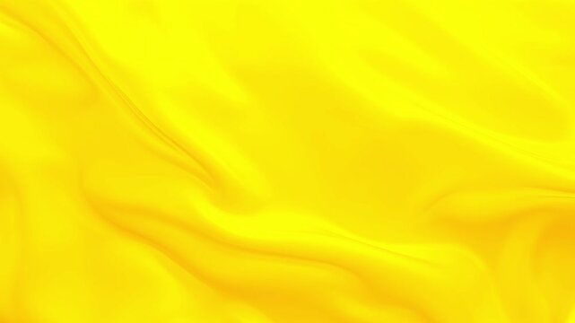 Elegant Wavy Bright Yellow Silk Fabric Background Texture