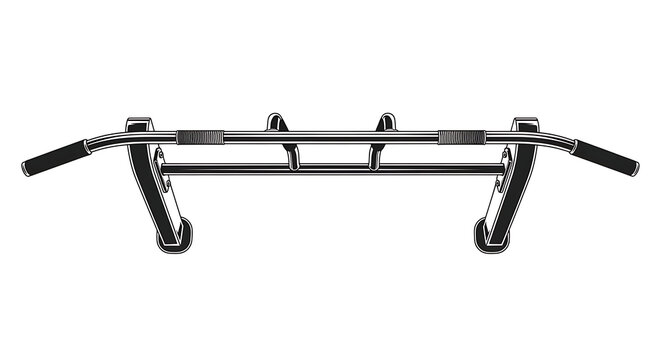 Wall mounted pull up bar for fitness and strength training