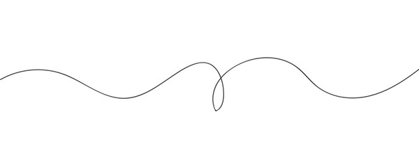 Fototapeta premium Thin curved liOne continuous squiggle line. Curved single line.ne seamless pattern. Vector background