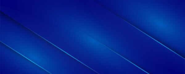 Obraz premium Modern abstract blue background with diagonal line. Simple graphic design element. Futuristic concept. Horizontal banner template with space for your text. Vector