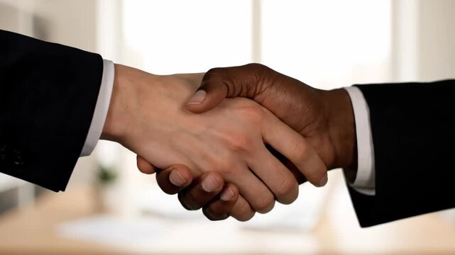 Business people shake hands and cooperate scenes, business people shake hands and cooperate