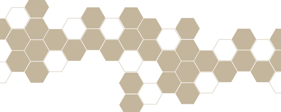 simple abstract brown color rendom honeycomb pattern
