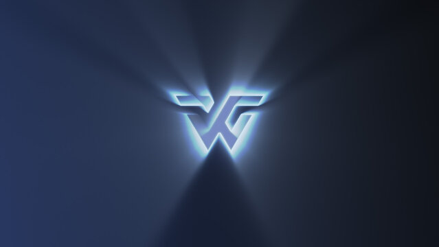 Dramatic Backlight Logo Reveal with Volumetric Light Rays and Clean Gradient Branding