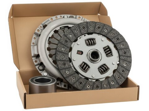 Automotive clutch kit in packaging