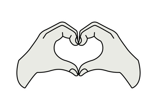 Manos formando un coraz&oacute;n con los dedos
