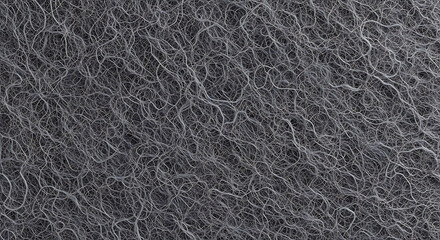 Fototapeta premium HighDetail Macro Texture of Tangled Gray Synthetic Fibers Industrial Mineral Wool Insulation Material Background for Construction and Filtration