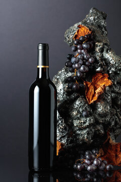 Bottle of red wine.