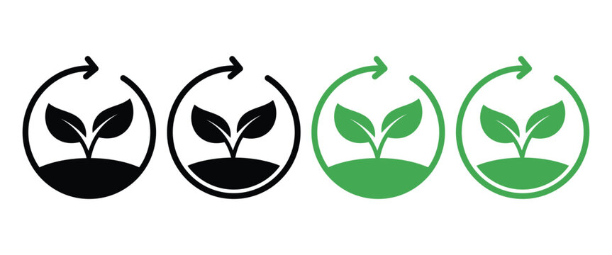Soybean Plant Growth Icon Set &ndash; Farming Stages, Pods, Seeds & Vegan Nutrition Vector Collection