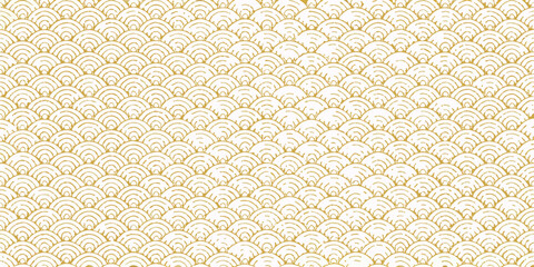 traditional fish scale pattern on white background © Achinta