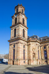 Obraz premium Facade and tower of the Ludwigskirche church in Saarbrucken